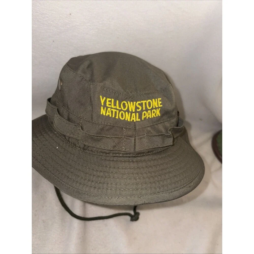 Bucket Hat Junior Ranger Yellowstone National Park Green Youth Hiking Fishing